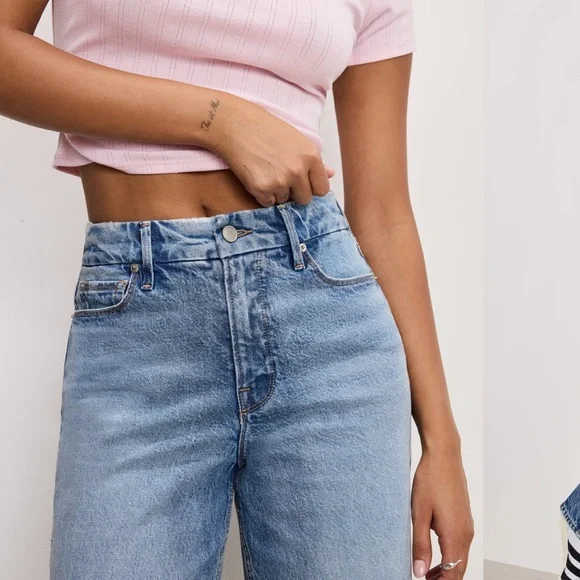 Good American Good Skate Wide Jeans Size 12 - Picture 3 of 6